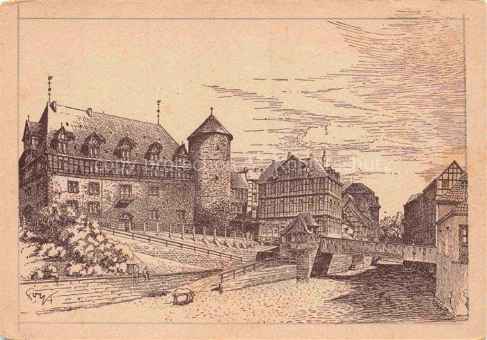 HANNOVER  CITY Schloss Zeichnung