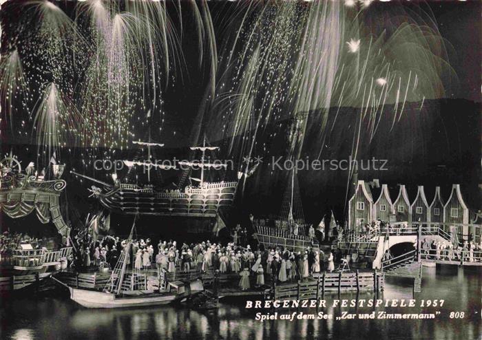 BREGENZ Vorarlberg Bodensee Festspiele 1957 Spiel auf dem See