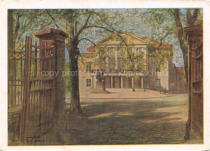 WEIMAR  Thueringen Nationaltheater Pastell