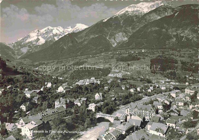 Landeck  Tirol AT Fliegeraufnahme mit Parseierspitze