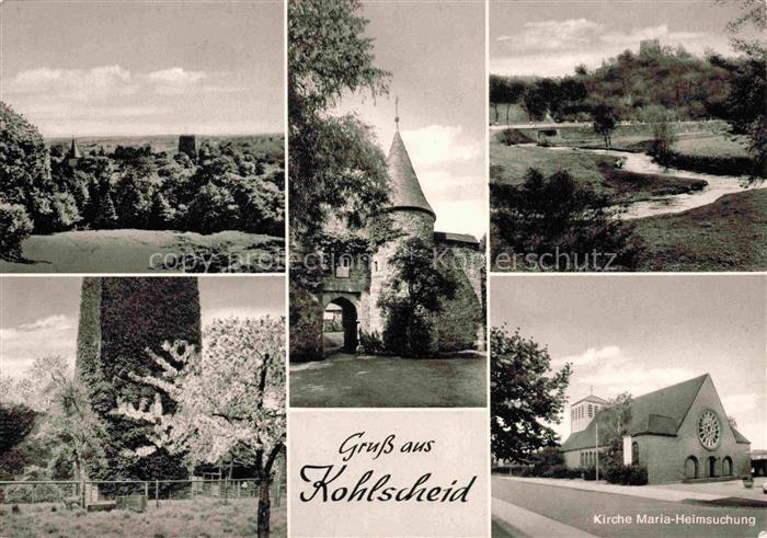 Kohlscheid Herzogenrath NRW Panorama Burgtor Turm Kirche Maria Heimsuchung