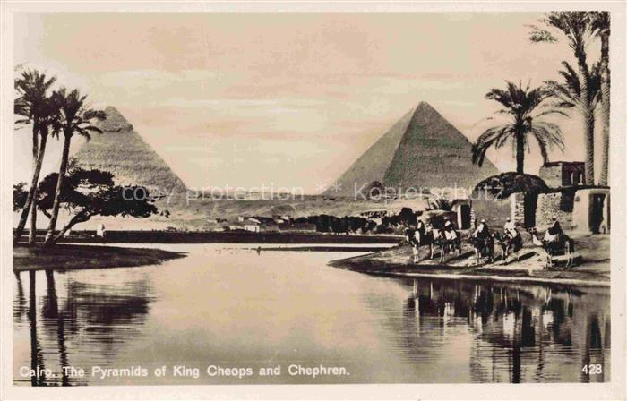 CAIRO  Kairo Caire Egypt The Pyramids of King Cheops and Chephren