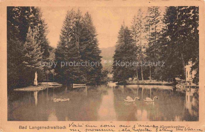 Bad Langenschwalbach Hessen Am Kurparkweiher