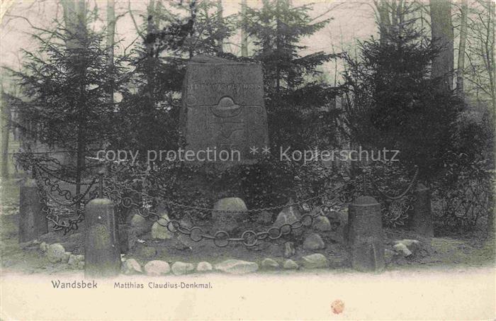 Wandsbek HAMBURG Matthias Claudius Denkmal