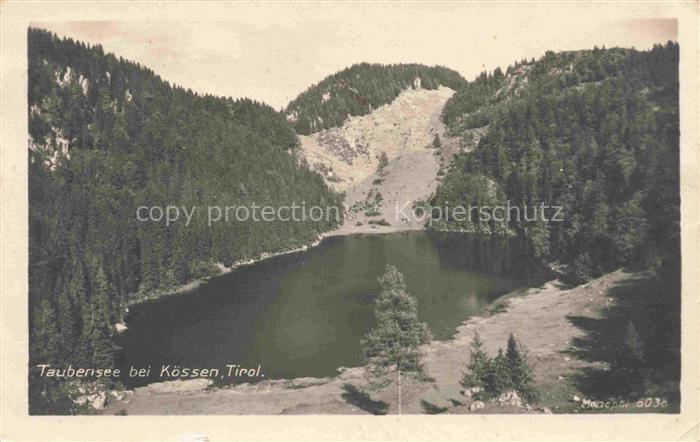 Taubensee Koessen Tirol AT Panorama