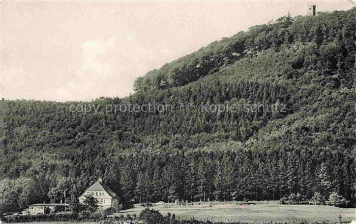 Rinteln Weser Niedersachsen Wesergebirge Bremer Schul Wanderheim und Klippenturm