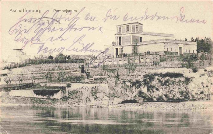ASCHAFFENBURG Main Bayern Pompejanum Feldpost