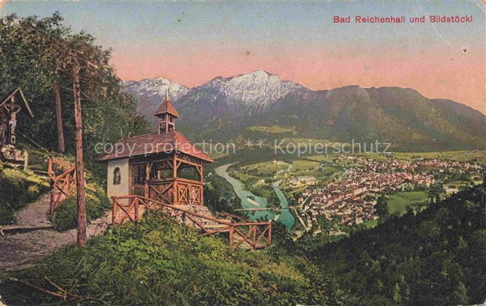 BAD REICHENHALL Panorama mit Kapelle und Bildstoeckl