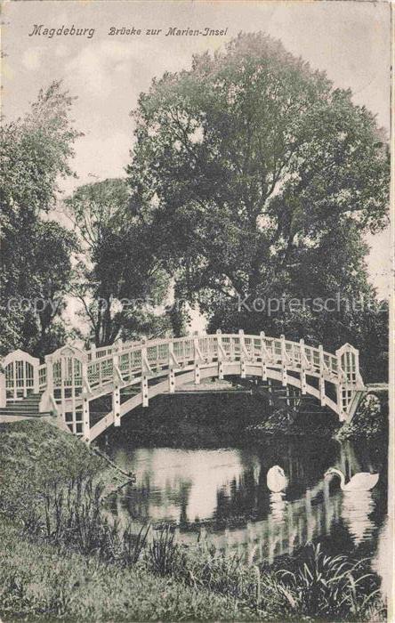MAGDEBURG CITY Bruecke zur Marieninsel