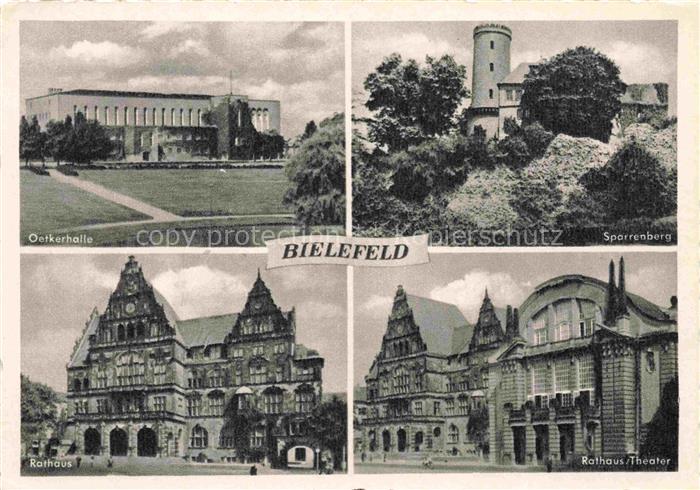 BIELEFELD  CITY Oetkerhalle Sparrenburg Rathaus Theater