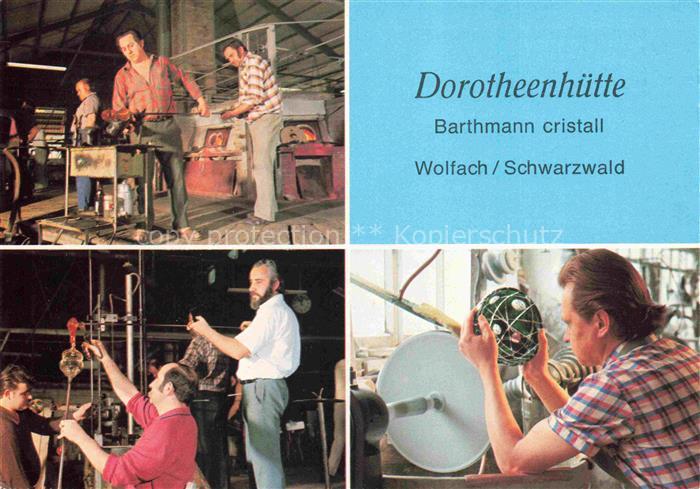 Wolfach Schwarzwald Dorotheenhuette Barthmann cristall Glasmacher und Glasschlei