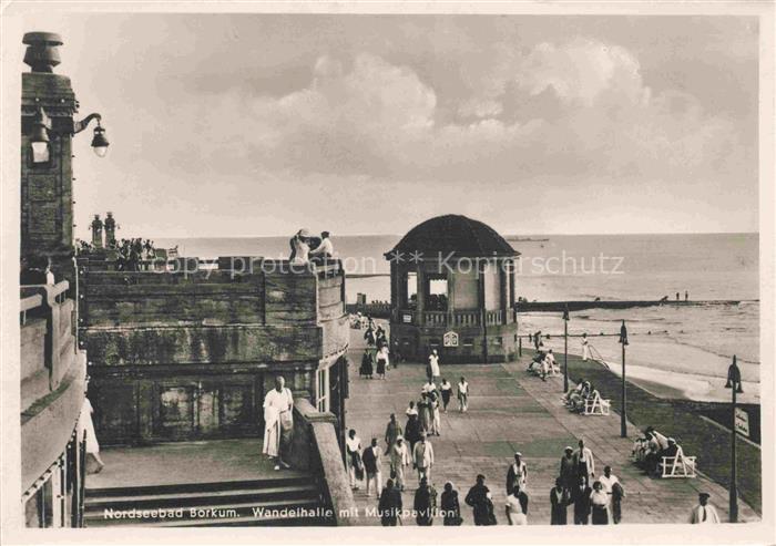 BORKUM Nordseebad Wandelhalle mit Musik Pavillon