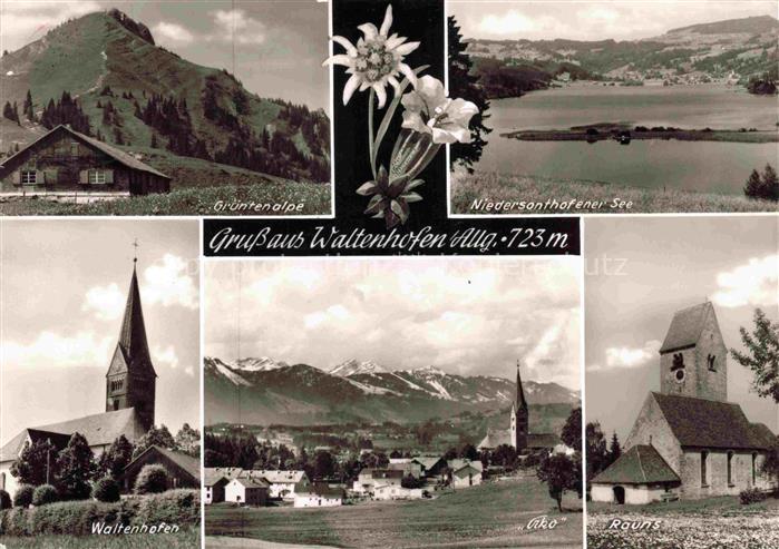 Waltenhofen Allgaeu Forggensee Bayern Groentenalpe Niedersonthofener See Kirche