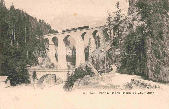 Eisenbahn Railway Chemin de Fer Ferrovia-- Pont S. Marie Route de Chamonix