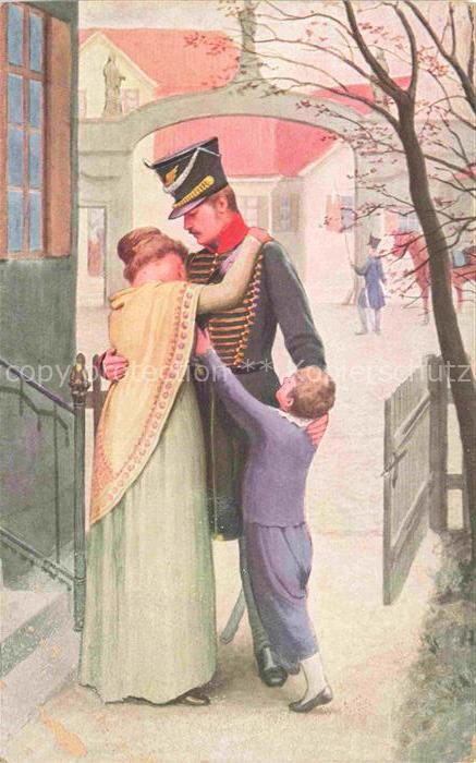HERING Adolf Kuenstlerkarte Abschid