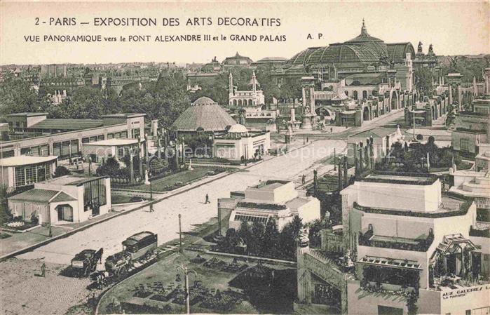 Exposition Arts Decoratifs Paris 1925 Vue Panoramique Pont Alexandre 3 Grand Pal