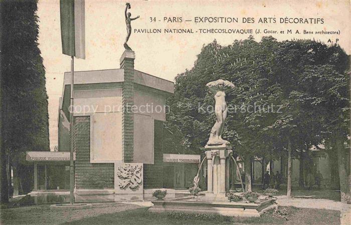 Exposition Arts Decoratifs Paris 1925 Pavillon National Tchecoslovaquie