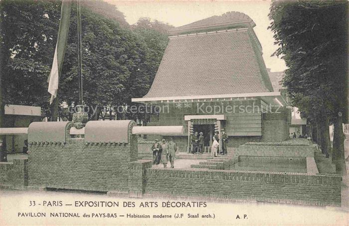 Exposition Arts Decoratifs Paris 1925 Pavillon National Pays Bas