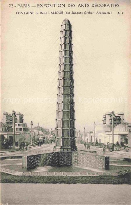 Exposition Arts Decoratifs Paris 1925 Fontaine Rene Lalique