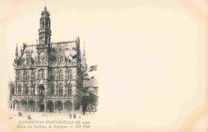 Exposition Universelle Paris 1900 Palais des Nations la Belgique