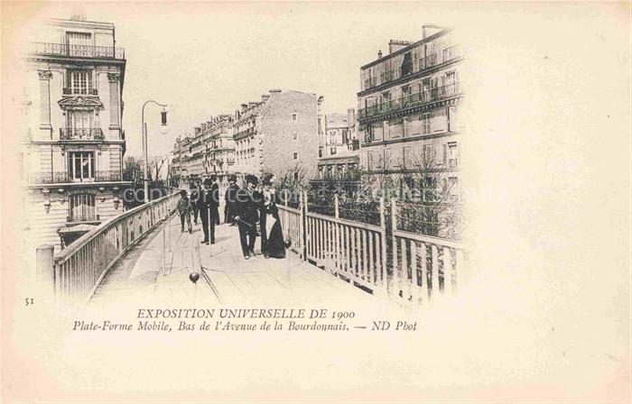 Exposition Universelle Paris 1900 Plate Forme Mobile Avenue Boudonnais