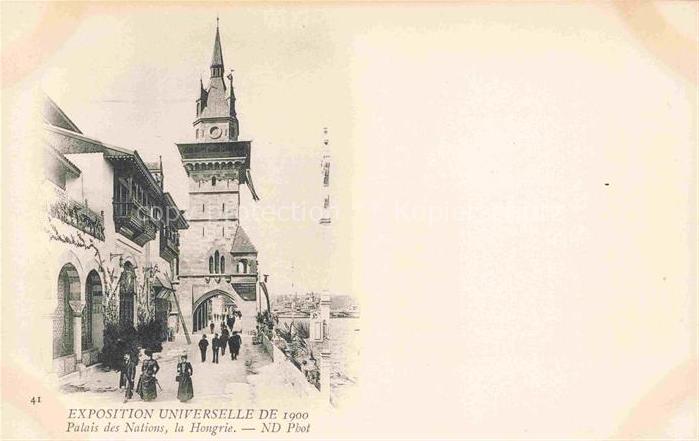 Exposition Universelle Paris 1900 Palais des Nations la Hongrie