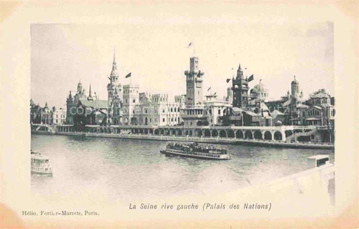 Exposition Universelle Paris 1900 Seine rive gauche Palais des Nations