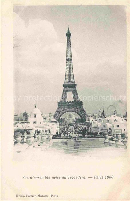 Exposition Universelle Paris 1900 Vue ensemble prise Trocadero