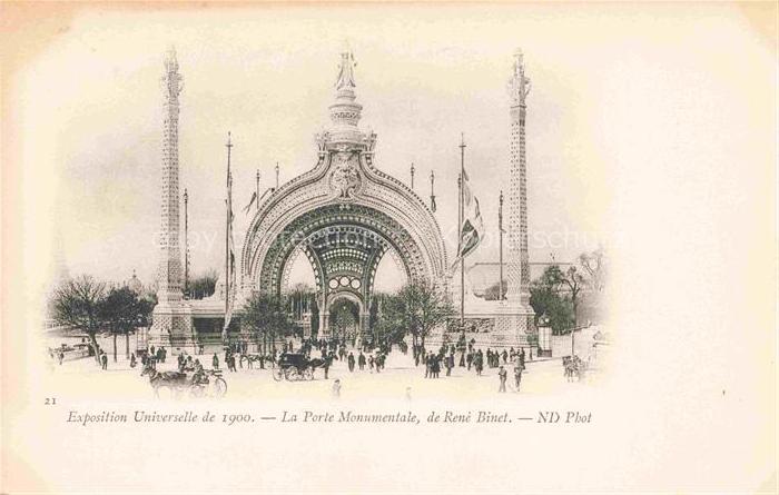 Exposition Universelle Paris 1900 Porte Monumentale Rene Binet