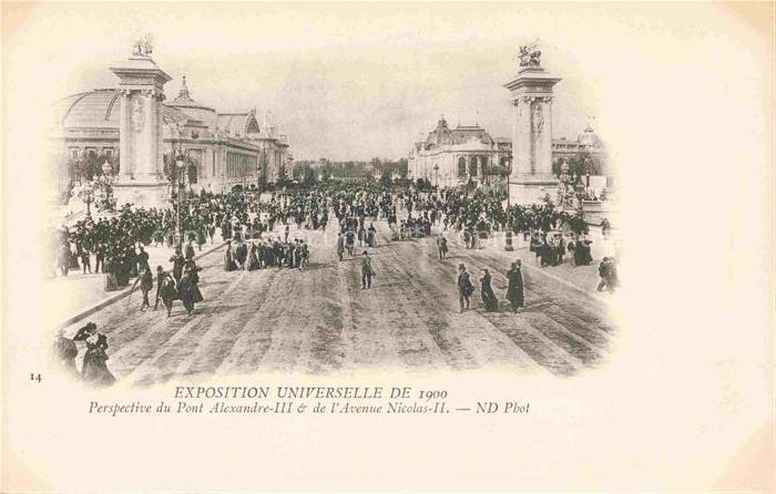 Exposition Universelle Paris 1900 Pont Alexadre 3 Avenue Nicilas 2