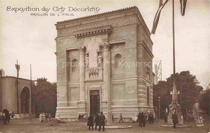 Exposition Arts Decoratifs Paris 1925 A.N. Paris Nr. 18 Pavillon Italie