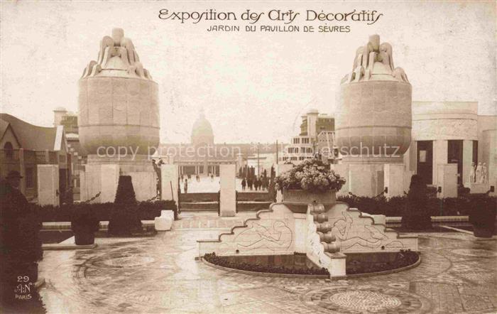 Exposition Arts Decoratifs Paris 1925 Jardin Pavillon de Sevres
