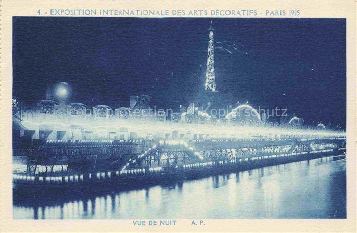Exposition Arts Decoratifs Paris 1925 Vue de Nuit