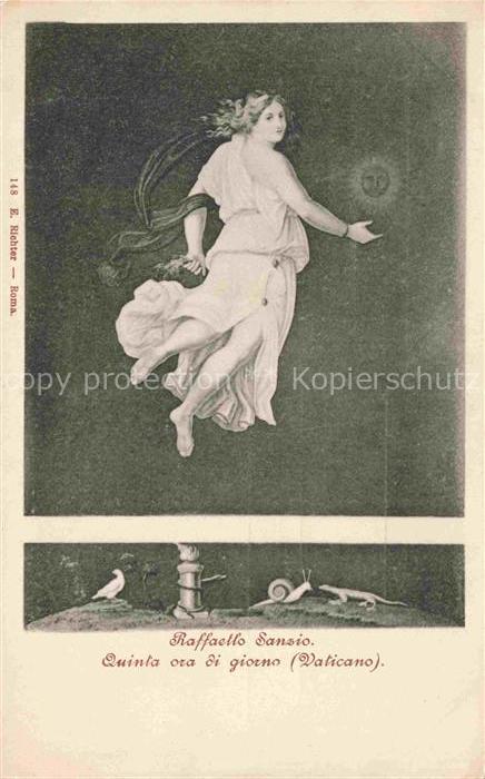 RAFFAEL SANZIO Raphael RAFFAELLO (1483-1520) Kuenstlerkarte Quinta ora di qiorno