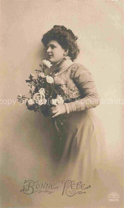 Foto RKL Nr. 3262 Bonne Anne Frau Rosen