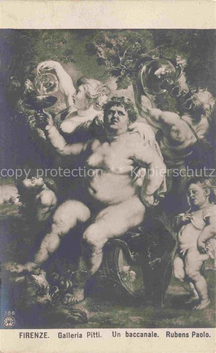 RUBENS Paul-Peter Pierre-Paul (1577-1640) Kuenstlerkarte Firenze Galleria Pitti