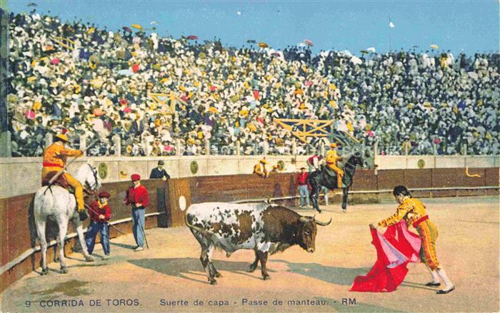 Stierkampf Corrida de Toros Bullfight-- Suerte de capa Passe de manteau