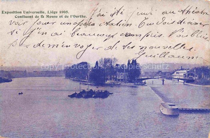 Exposition Universelle Liege 1905 Confluent de la Meuse et de Ourthe