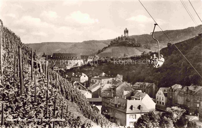 Sessellift Chairlift Telesiege Cochem Mosel Burg