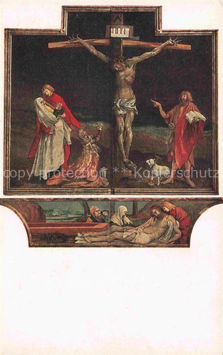 GRueNEWALD Matthias Nithart Kuenstlerkarte Isenheimer Altar Die Kreuzung Die Pre