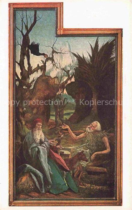 GRueNEWALD Matthias Nithart Kuenstlerkarte Isenheimer Altar Der Besuch des heili