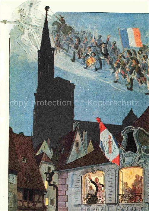 HANSI  Waltz J J (1873-1951) Kuenstlerkarte Alsace Elsass Rouget Isle pour la pr