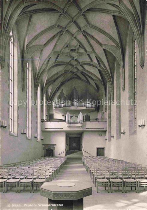 Orgel Kirchenorgel Organ Orgue Zuerich Wasserkirche