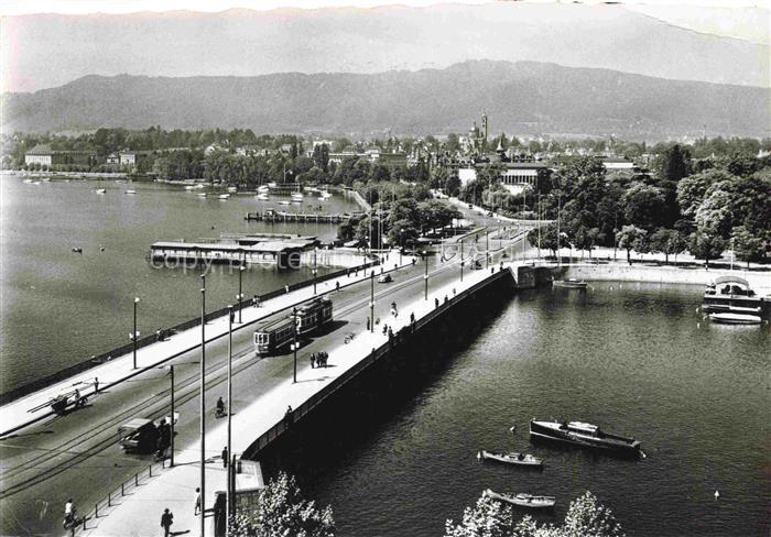 STRAssENBAHN Tramway-- Zuerich Quaibruecke Buerckliplatz