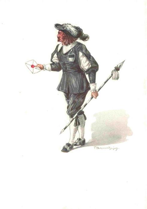 BOSCOVITS Fritz (1871-1965) Kuenstlerkarte Schweiz Standeslaeufer von Freiburg K