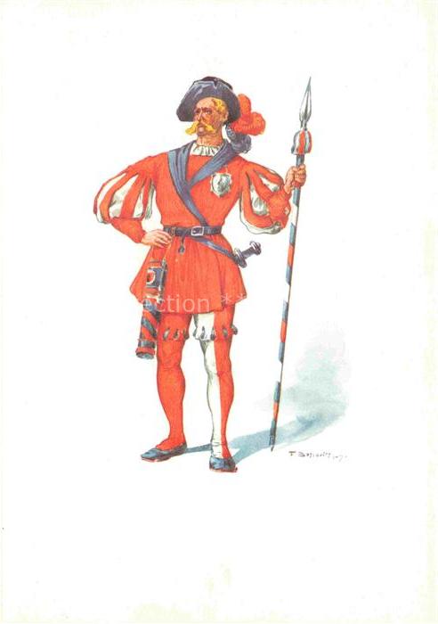 BOSCOVITS Fritz (1871-1965) Kuenstlerkarte Schweiz Standeslaeufer von Glarus Kos