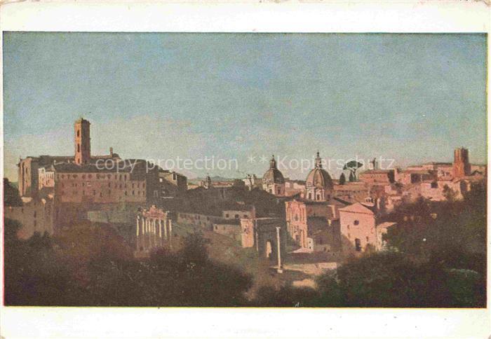COROT Jean-Baptiste Camille (1796-1875) Kuenstlerkarte Ansicht des Forum