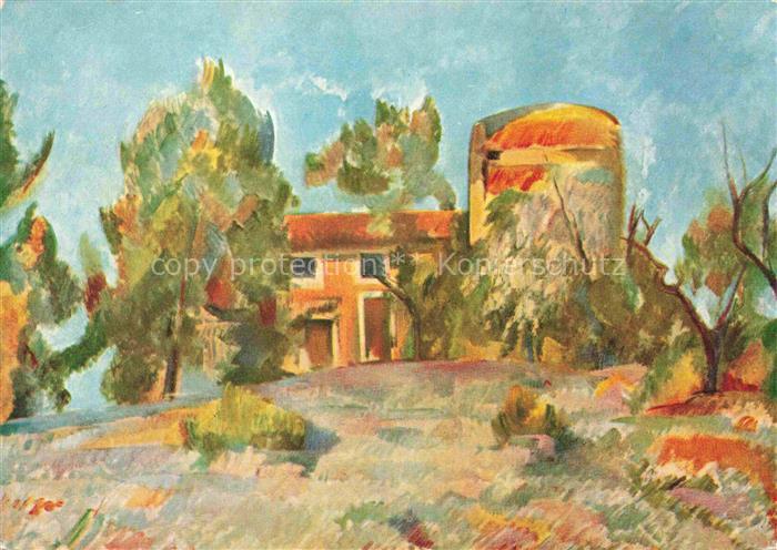 CEZANNE Paul Kuenstlerkarte Der Taubenturm von Bellevue
