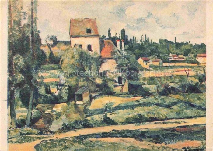 CEZANNE Paul Kuenstlerkarte Le Moulin a Pontoise Mill at Pontoise