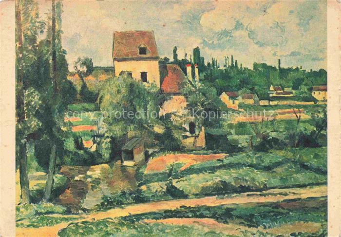 CEZANNE Paul Kuenstlerkarte Le Moulin a Pontoise Mill at Pontoise